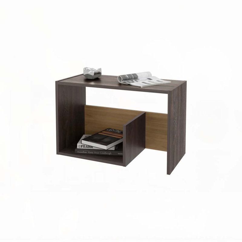 Side Table Sallis Nightstand Living Room Furniture, Brown/Natural