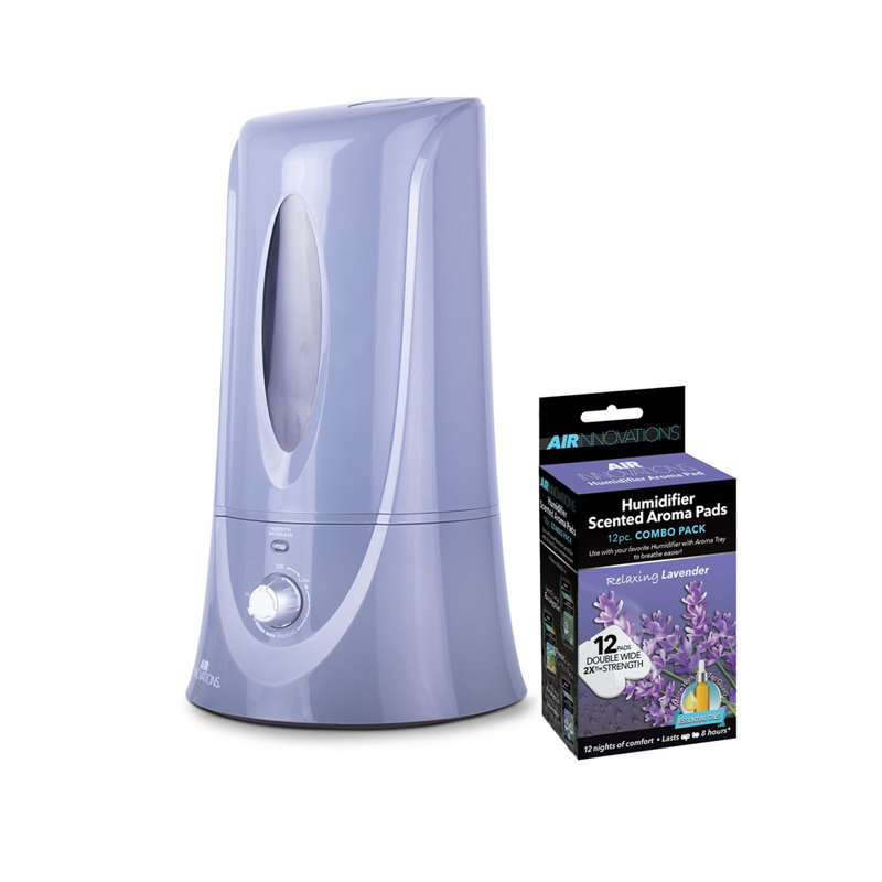 Air Innovations 1.1 Gallons Cool Mist Ultrasonic Tabletop Humidifier with Adjustable Humidistat for 400 Cubic Feet