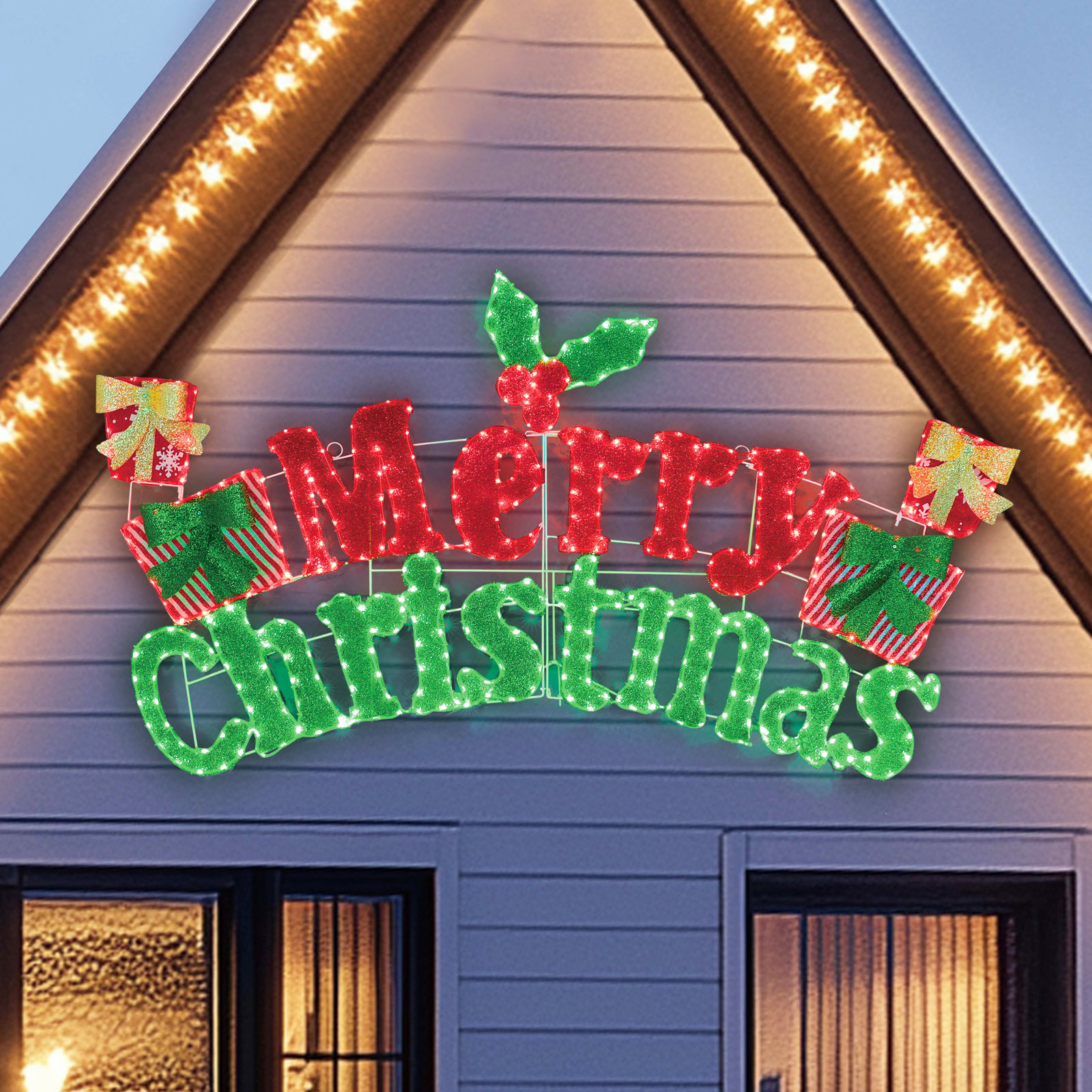Gutierrez Lighted Merry Christmas Sign