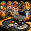 Planche à découper amusante avec crâne d'Halloween, planche à découper et plateau de service d'Halloween 15,8 pouces