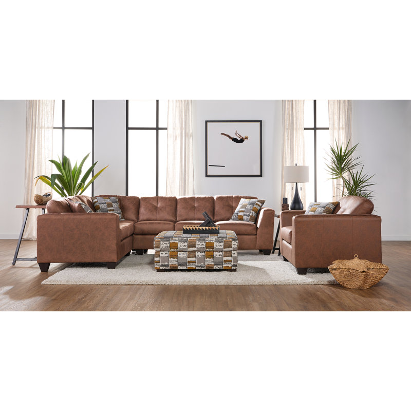 22600 Sectional, Toboggan Ocher, Mylo Timber Polyester Blend