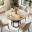 47 po, table ronde de 47 po pour 4 à 6 personnes, table de cuisine moderne avec tablette de rangement et cadre en métal pour salle à manger, salon, bureau, appartement-743614784