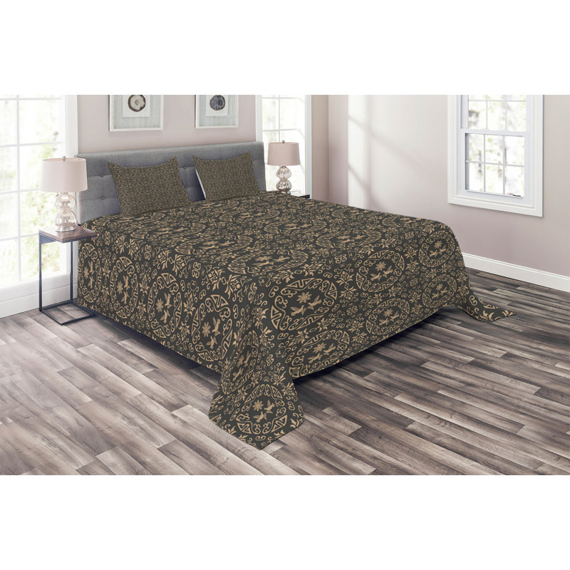 Traditional Polyester Coverlet, King Bedspread + 2 Shams