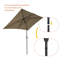Parasol de marché rectangulaire 10' x 6,5'-66223635
