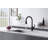 Stilleto Collection High-Arc Single Handle Kitchen/Bar Faucet with 2-Function Pull-Down Spout Sprayer - Matte Black-81655844