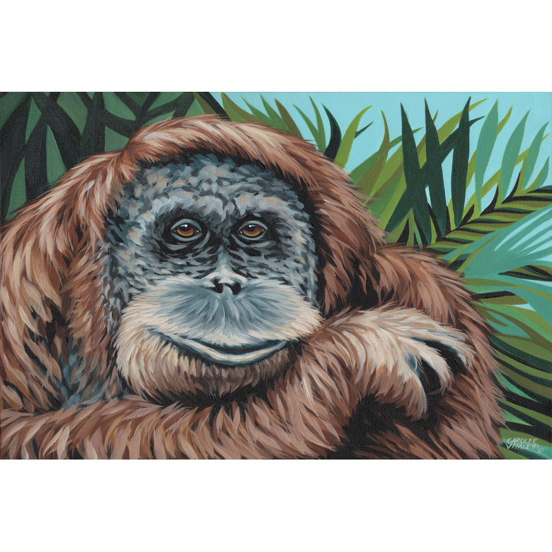 Jungle Monkey I - Wrapped Canvas Art Prints, 51cm H x 76cm W x 3.8cm D