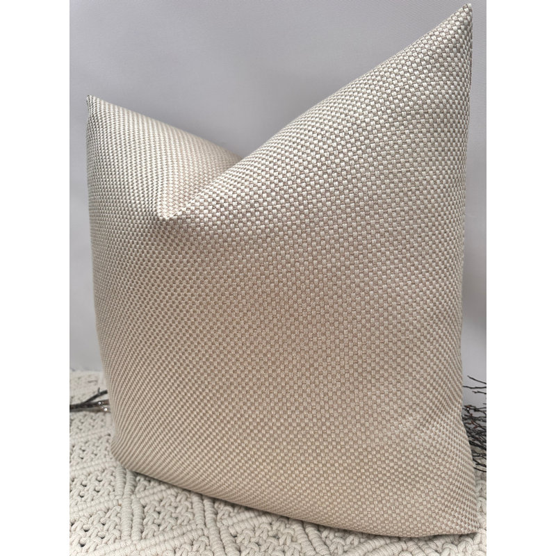 Abstract Beige Square Cushion Cover