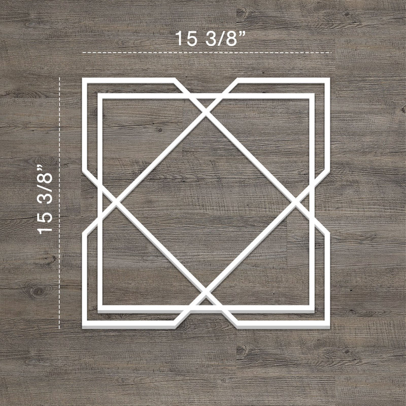 Panneaux muraux décoratifs Kiowa, H 15,375 po x l 15,375 o x P 0,375 po