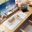 Bureaux en bois massif en L Burlywood-107625006-107625009