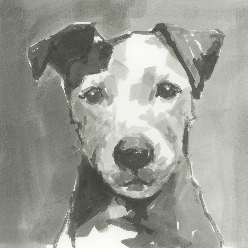 A A Neutral Modern Dog VI par Cartissi - reproduction d'art sur toile tendue, H 20 po x l 20 po x P 1,25 po