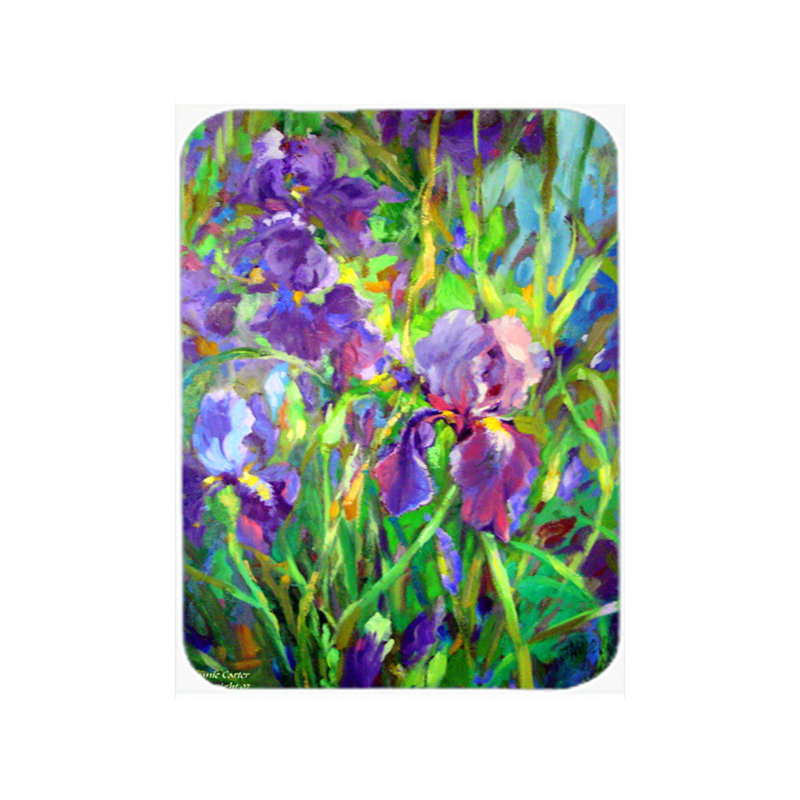 Caroline's Treasures Iris by the Well Glass Cutting Board