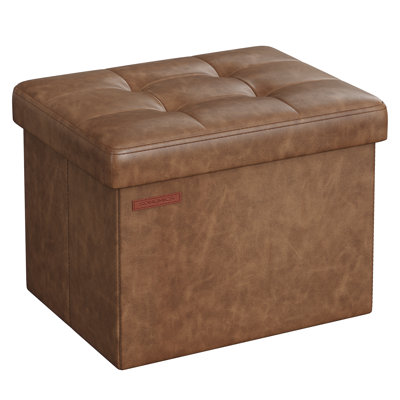 40 cm W Tufted Rectangle Ottoman with Storage