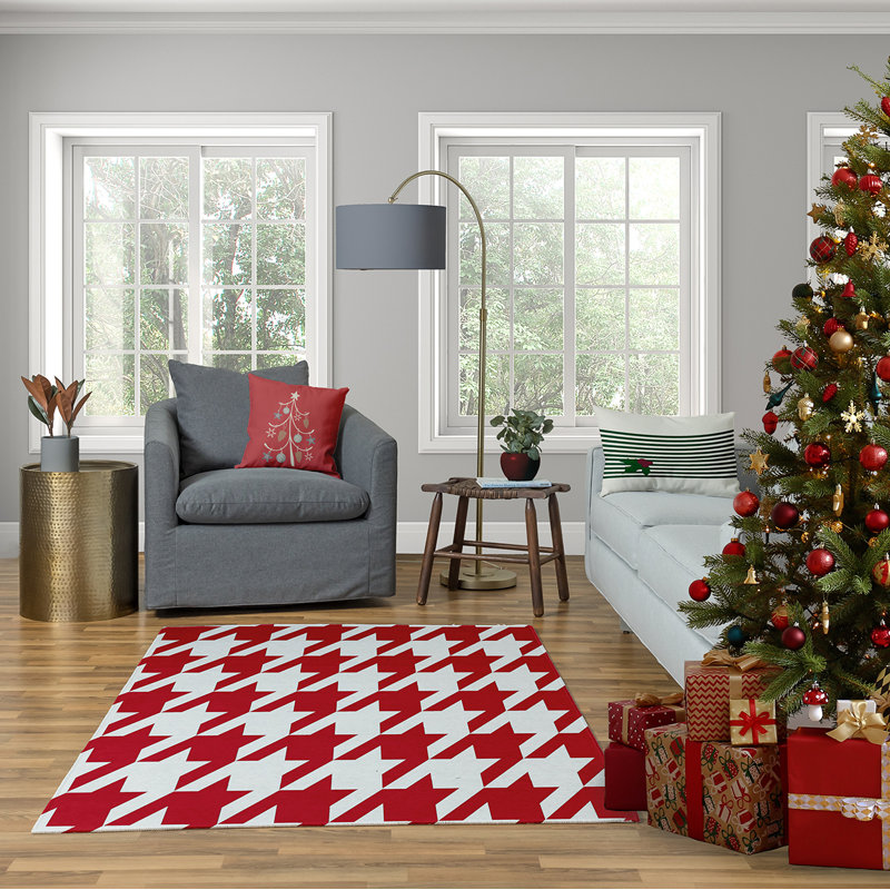 Housse et insert de coussin décoratif Coastal Christmas, H 16 po x l 16 po, Corail