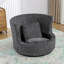 Fauteuil demi-tonneau pivotant avec rangement caché Chenille-1996722036