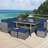 9 - Person Patio Conversation Set with Cushions-1368862509