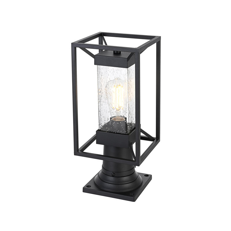 Lampadaire d'extérieur noir Moneta 7 pouces