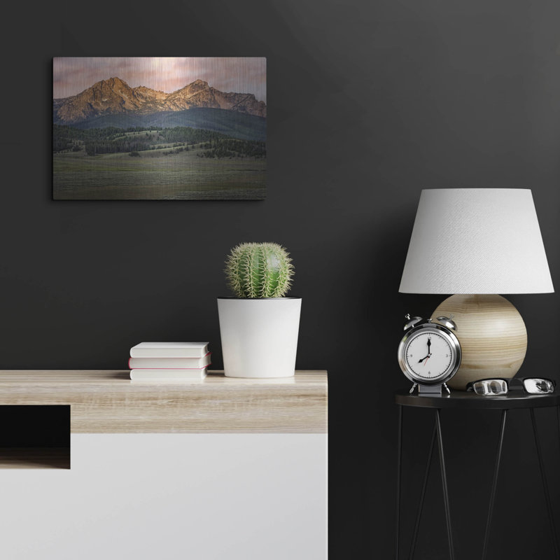 Mur en métal «Sawtooth Pastel» par Rick Berk, H 16 po x l 24 po