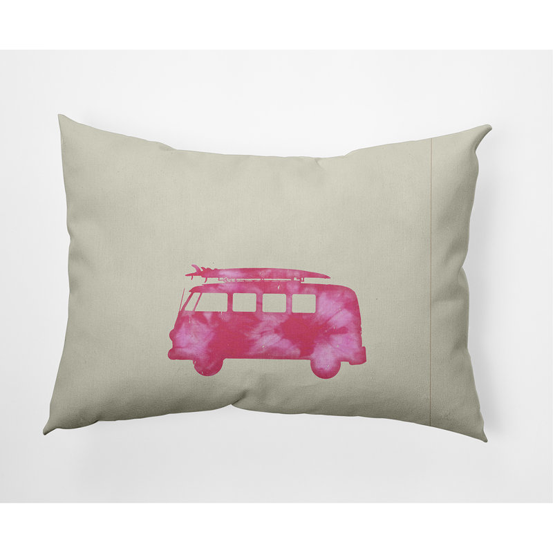 Outdoor Reversible Throw Pillow, Pink