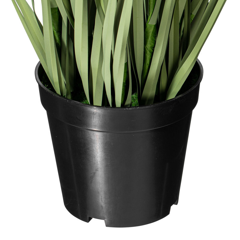 36" Green Artificial Ryegrass in Black Plastic Pot