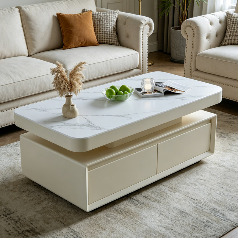 Riser, Blanc / gris clair, H 17,71 po x L 59,05 po x l 31,49 po