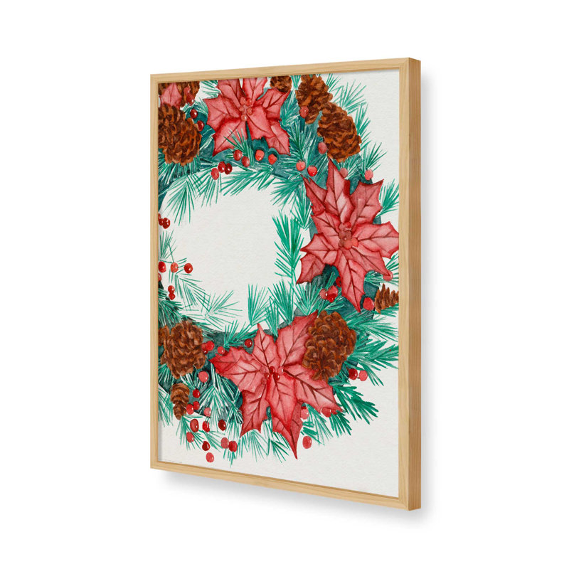«Yuletide Harmony I» par Melissa Wang, reproduction d'art sur toile, H 24 po x l 18 po, Encadrement ouvert sans papier mat