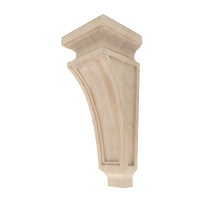 15 in x 6 in x 6 in Unfinished X-Large North American Solid Mission Wood Corbel