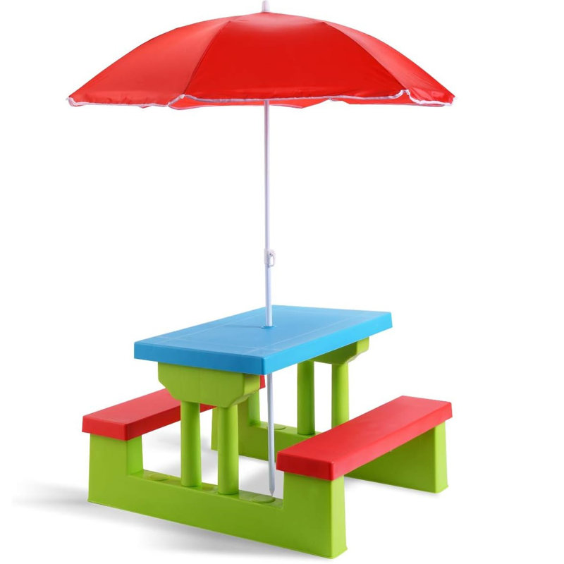 Table de pique-nique pour enfants, Bleu / Vert
