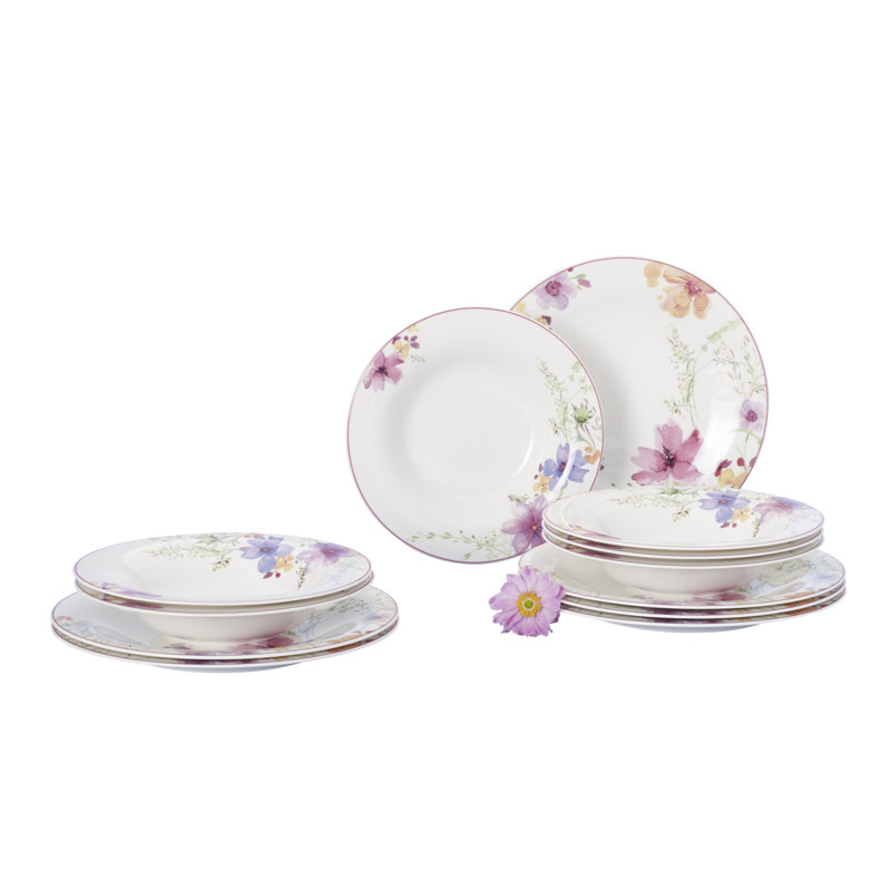 Villeroy & Boch Mariefleur Premium Porcelain 12 Piece Dinner Set