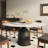 5Pcs Round Dining Table Set, Modern Kitchen Table With Lazy Susan For 4/6/8-1815583289-1815583294