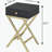 Black and Brass 1-Drawer Rectangular Accent Table-886119076-886119080