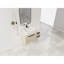 Meuble-lavabo flottant de 36 po au design moderne avec lavabo d'art en céramique, dalle de pierre plate blanche et petites tablettes de rangement, porte à fermeture douce
