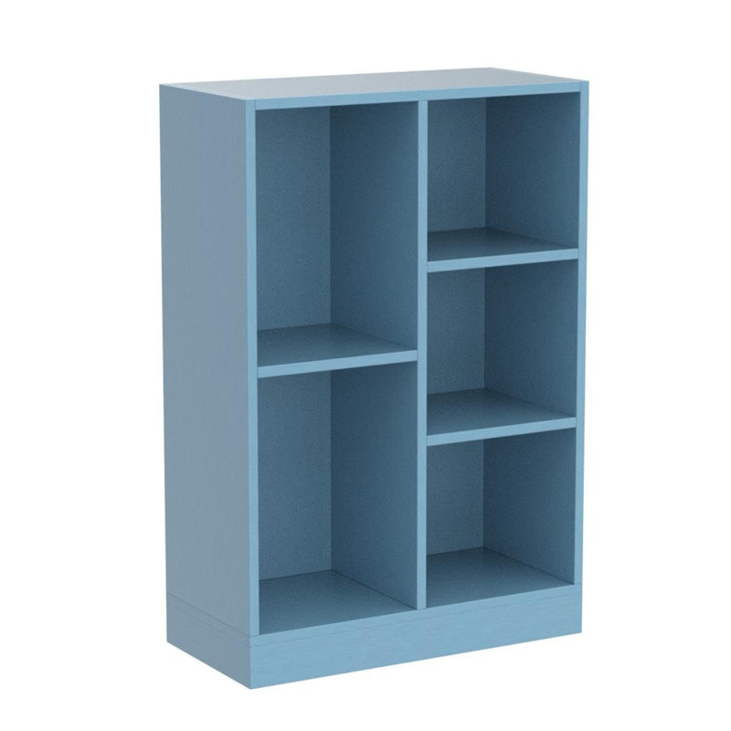 Bibliothèque courte 5 cubes, Bleu vif