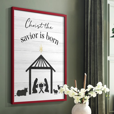 The Savior is Born Framed Print - Solid Wood