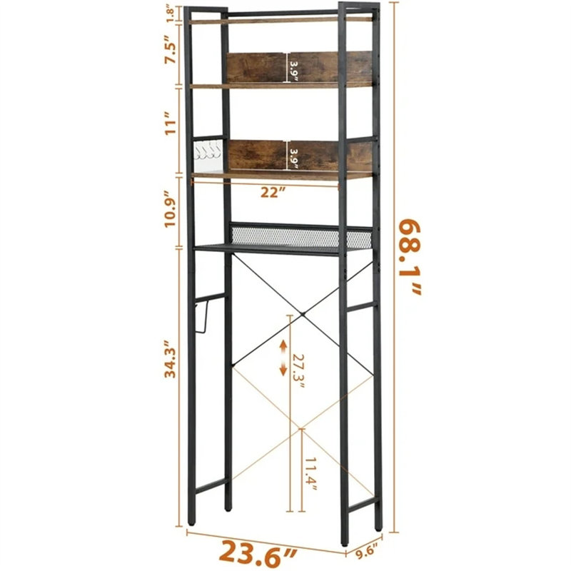 Arnhold Freestanding Over The Toilet Storage