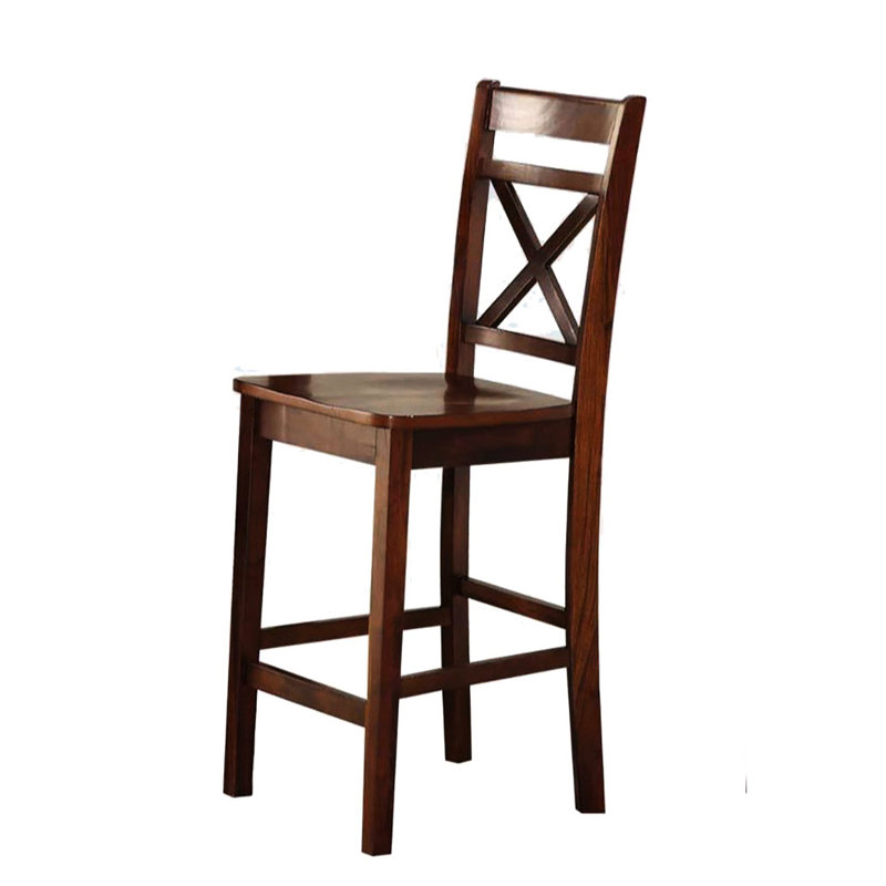 Chaises à hauteur de comptoir (de 2) en cerisier - 2 sièges à la mode avec une grâce attrayante