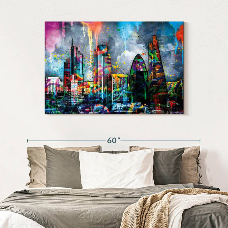 London CBD Paint Splash, H 32 po x l 48 po x P 1,25 po