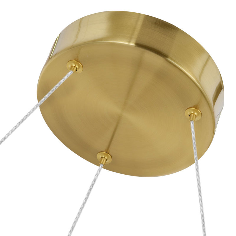 Sorrento Antique Brass 27" Integrated LED Circular Chandelier with Crystal Accents