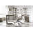 Axiom Stainless Steel Writing Desk with Built-In Electrical Outlet