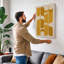 Ochre Forms Mid-Century - Wrapped Canvas-1390149090-1390149103