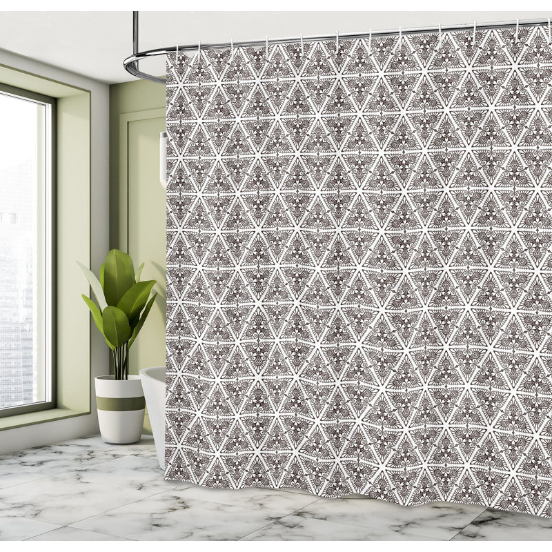 Shower Curtain Set + Hooks, 69"H x 70"W, Dark Gray
