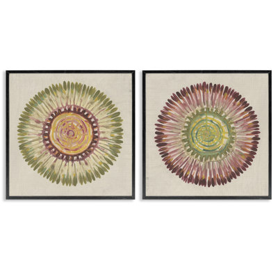 «Natural Radial Aura Sunburst», ensemble de 2 giclées par June Erica Vess