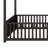 Metal House Bed With Detachable Shelves-1125106455