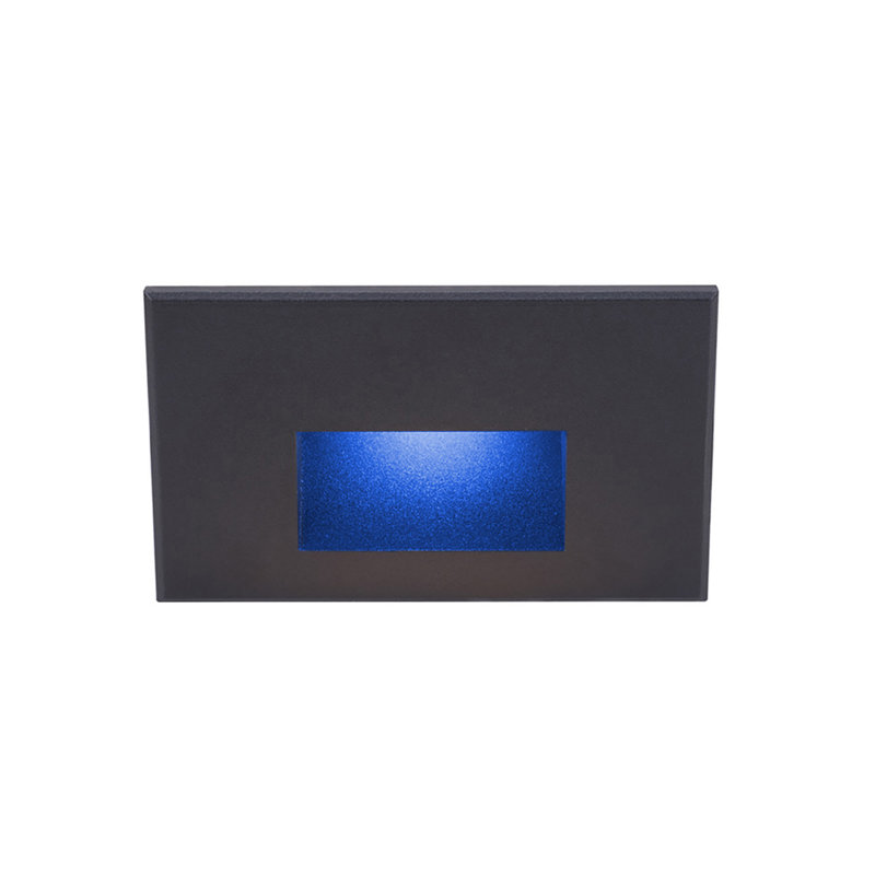 LEDme Integrated LED Metal Step Light, Black, Blue
