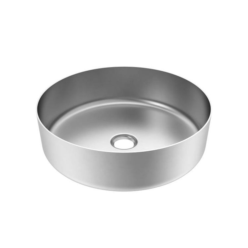 Barclay 15.62'' Stainless Steel Circular Bathroom Sink, Brushed