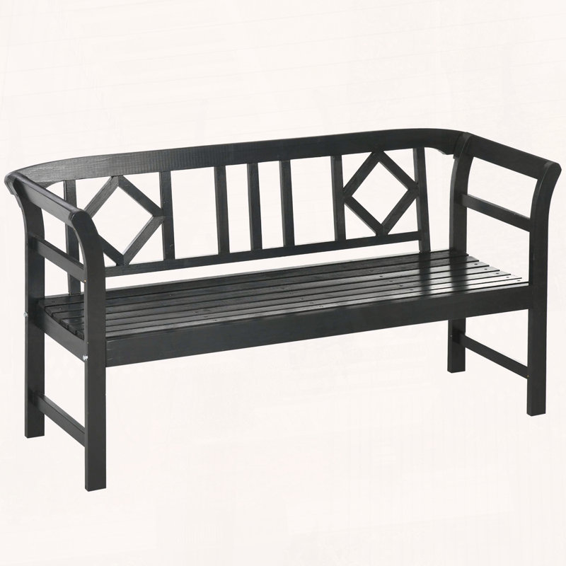 Banc en bois rustique 3 personnes Outsunny