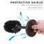 Ensemble de 2 brosses de toilette noires avec contenant noir-63221016