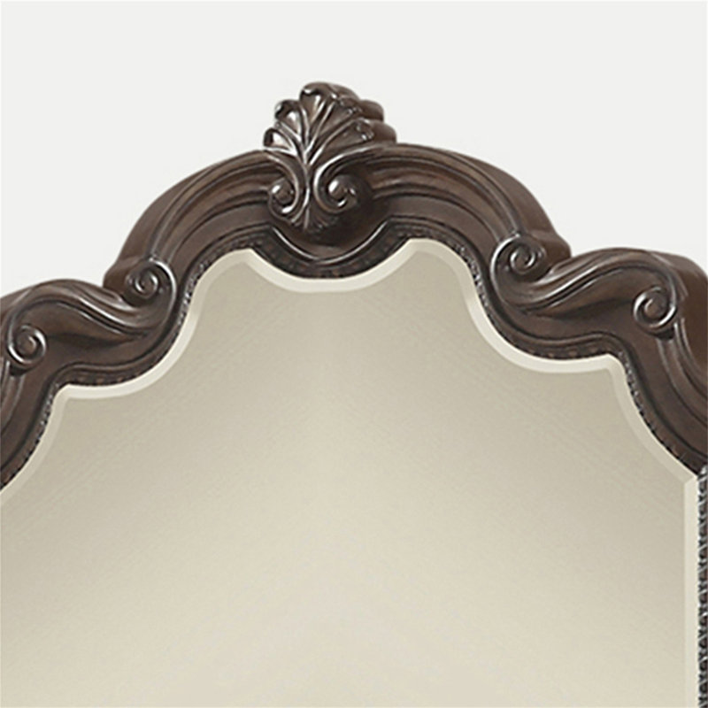 Miroir orné d'acajou