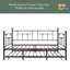 Metal Daybed Frame Twin Size Platform With Trundle , No Box Spring Needed Black