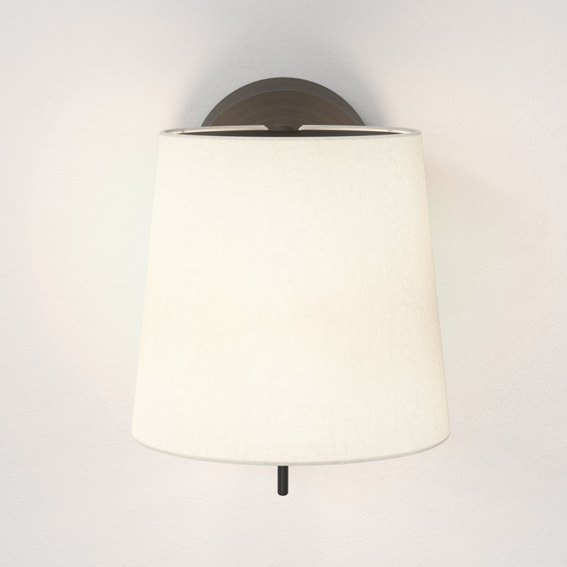 Mitsu Swing Arm, Matt Nickel with Cone 173, Oyster Fabric, Bronze, White, Polycotton