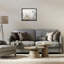 «Grey Flower Silhouettes», art mural encadré flottant par Design Fabrikken-397900822-397900816